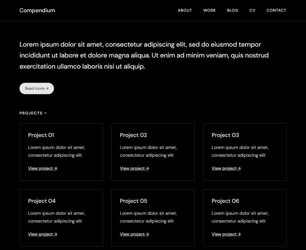 compendium screenshot Home